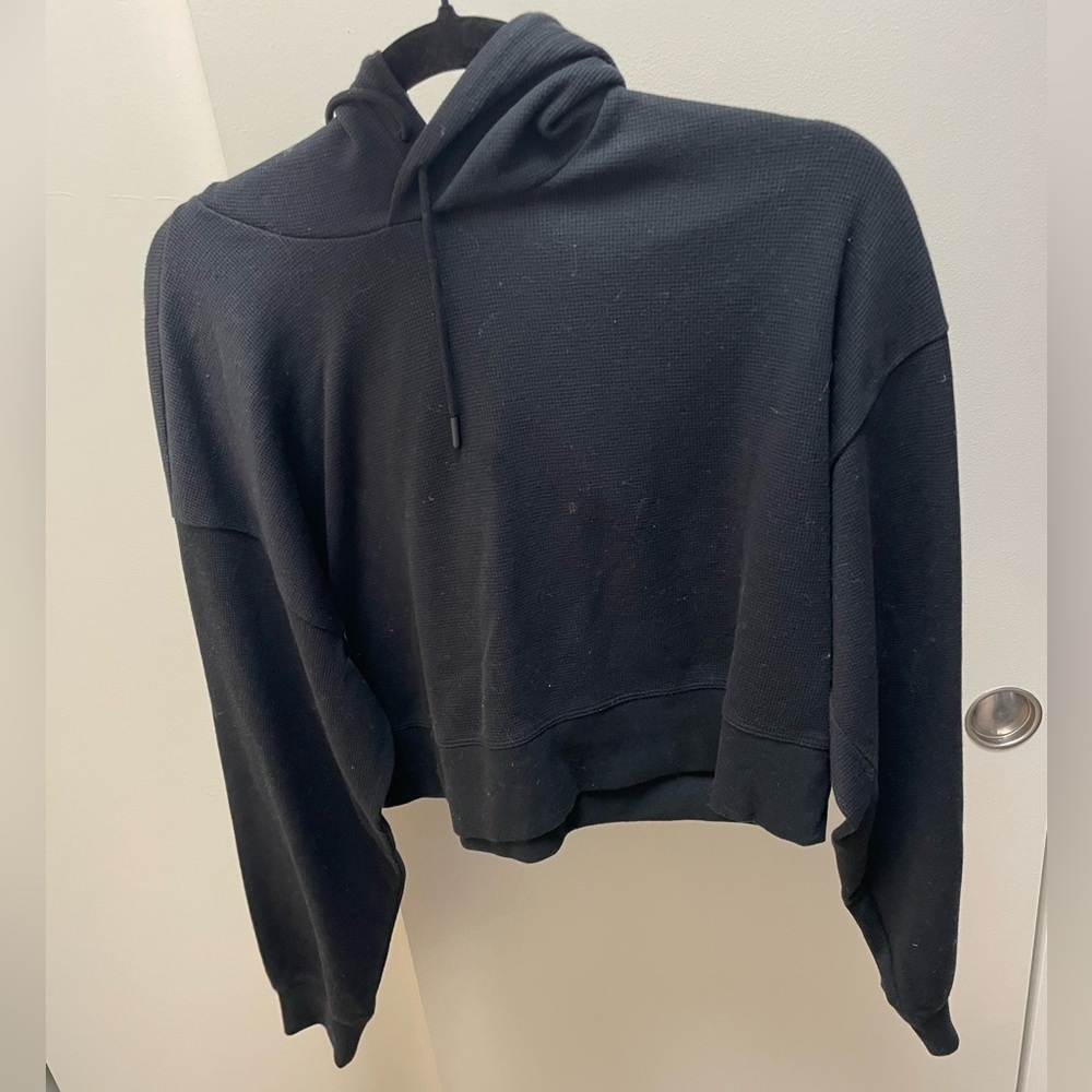 Sunday Best cropped black hoodie